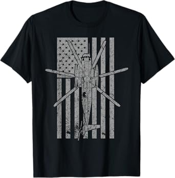 CH-53 Sea Stallion Military Helicopter Vintage Flag T-Shirt T-Shirt