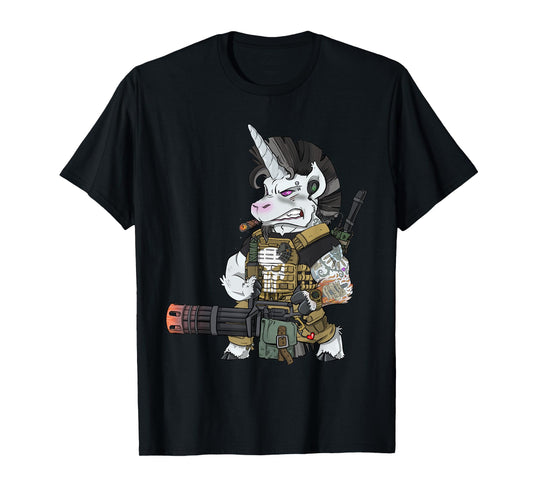 Tactical Unicorn Soldier Patriot Veteran T-Shirt