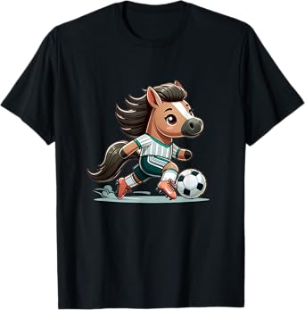Cute Soccer Player Horse T-Shirt