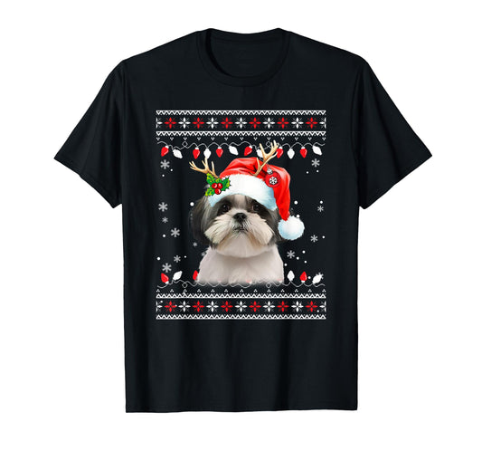 Cute Shih Tzu Christmas Sweater for Dogs Lover T-Shirt