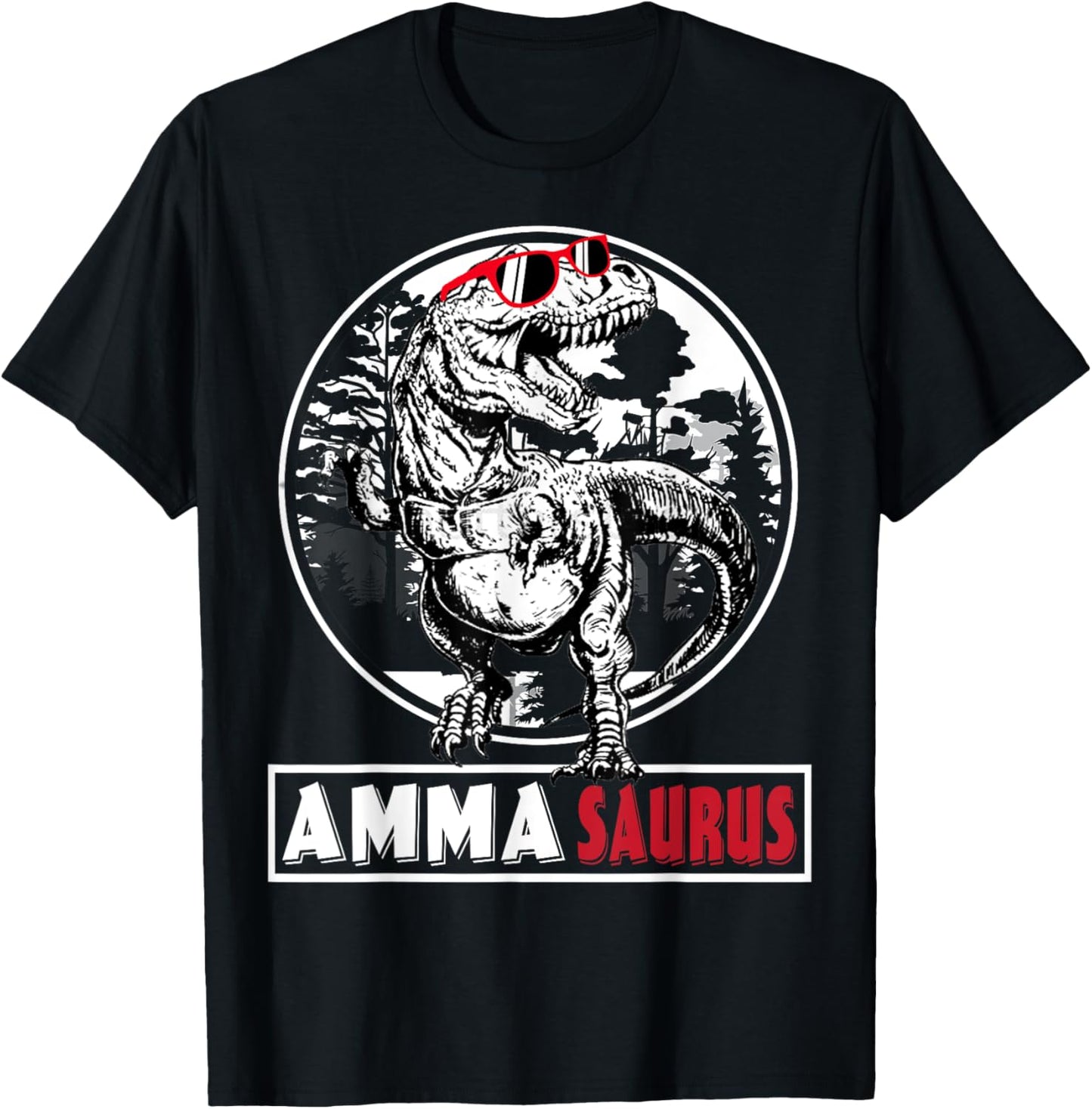 Ammasaurus Dinosaur Amma Saurus Funny Grandma Gifts T-Shirt