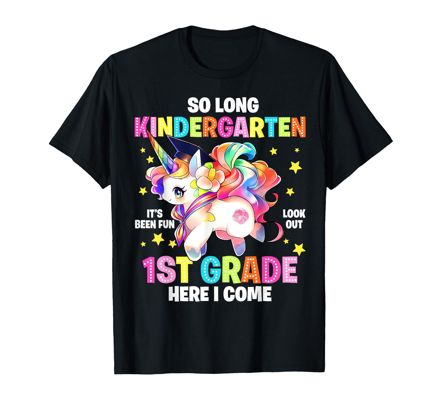 So Long Kindergarten Graduation 1st Grade Unicorn Girls Kids T-Shirt