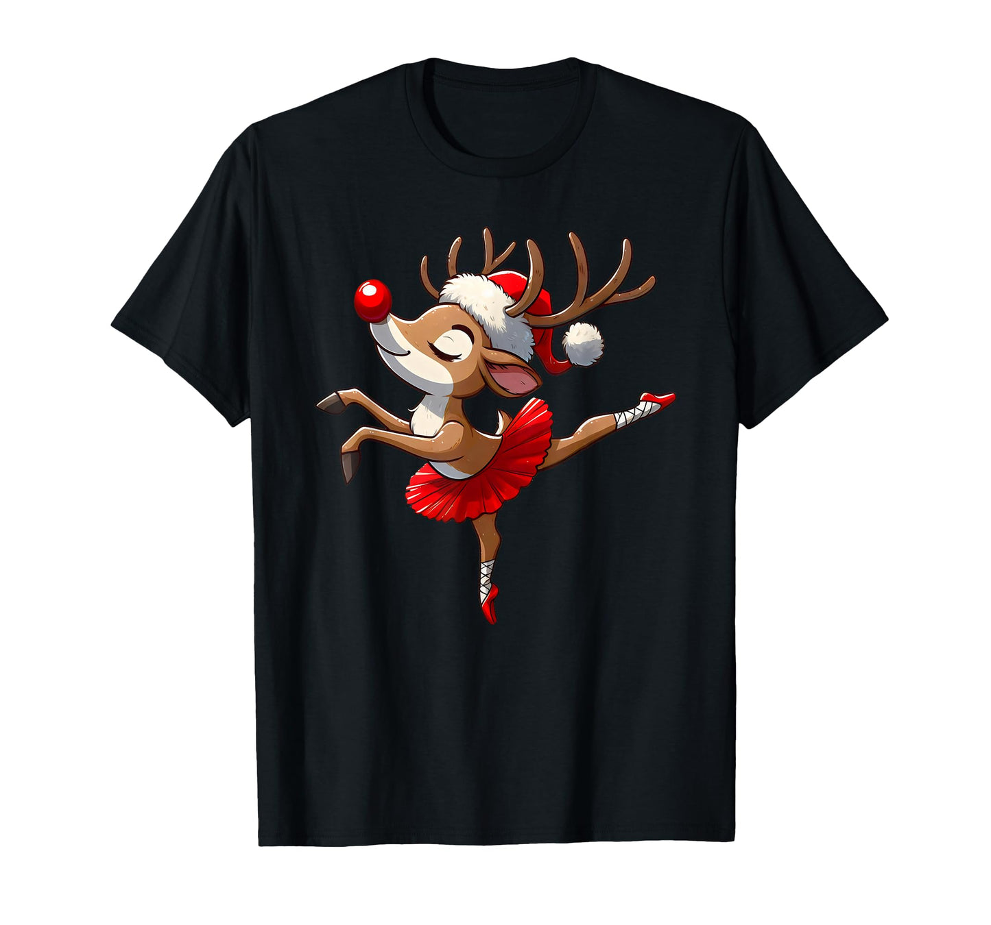 Merry Christmas Ballet Reindeer Dancing Ballet Teacher Women T-Shirt