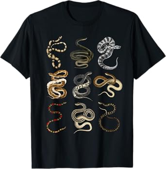 Different Types Of Snakes for snake lovers T-Shirt