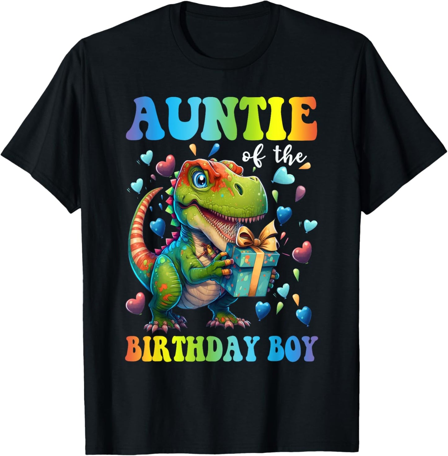 Auntie Dinosaur Shirt Funny Cute Birthday Boy Family Apparel T-Shirt