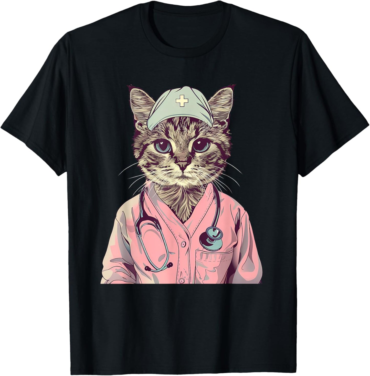 Doctor Cat Lover Nurse Cat Medical Cat Nurse Appreciation T-Shirt