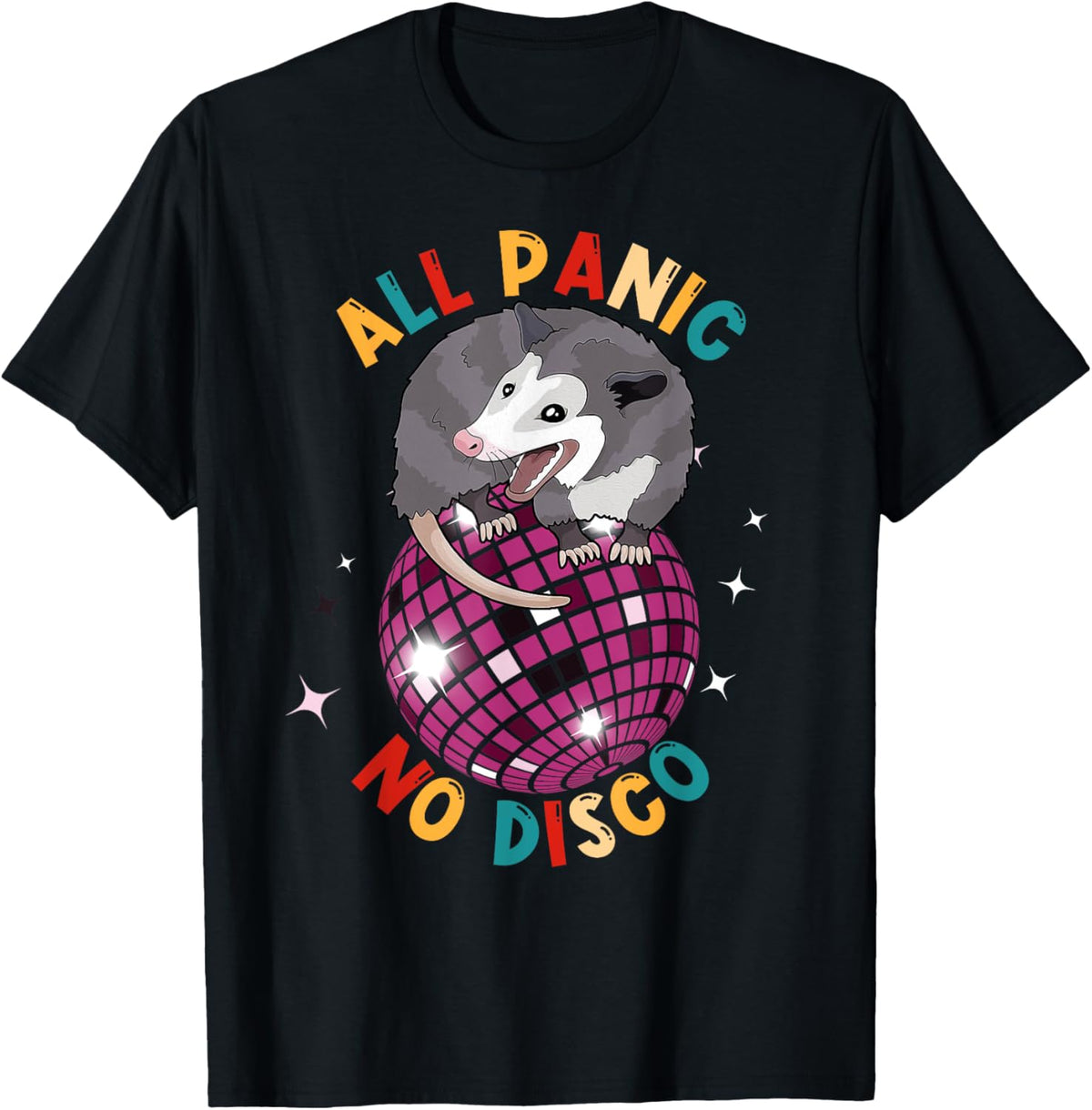 Opossum All Panic No Disco Funny Possum Scream Men Women Kid T-Shirt