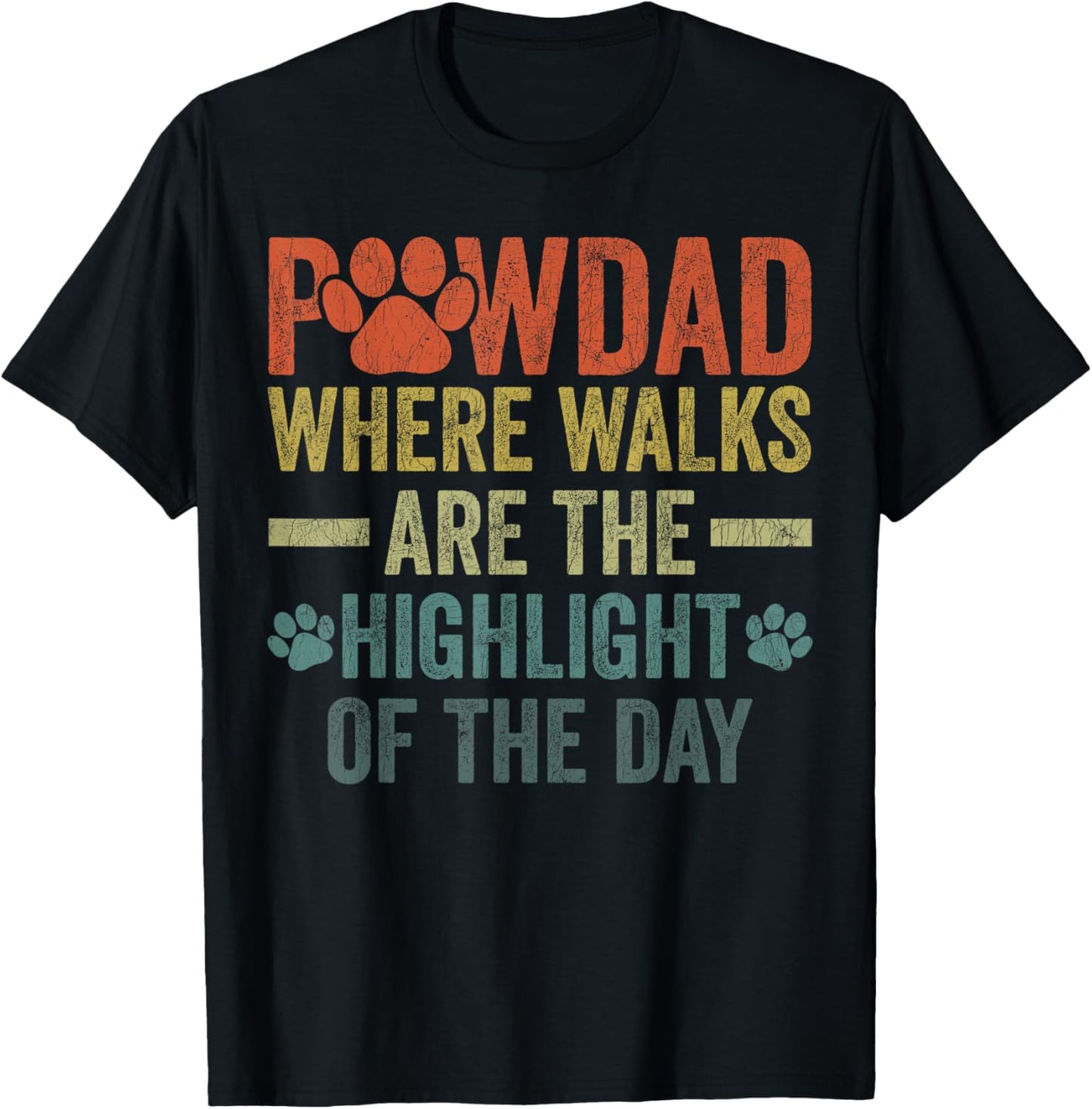 Dog Dad Where Walks Highlight Of The Day, Dogs Father's Day T-Shirt