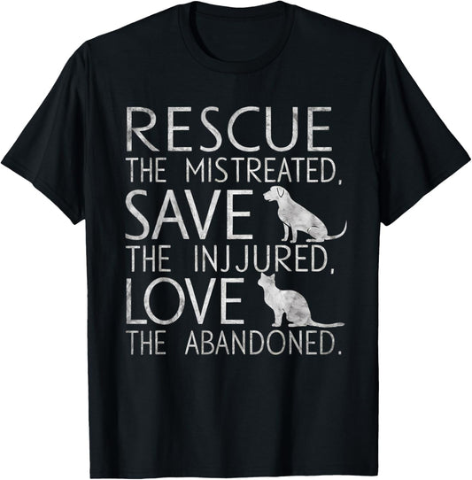 Rescue Save Love Pets Animal Shelter Animal Sanctuary T-Shirt