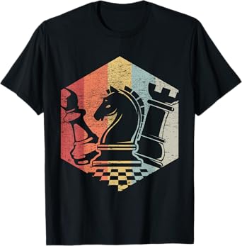 Retro Bishop Horse Rook | Funny Chess Shirt Gift Idea T-Shirt