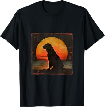 Vintage Sunset Labrador Retriever T-Shirt
