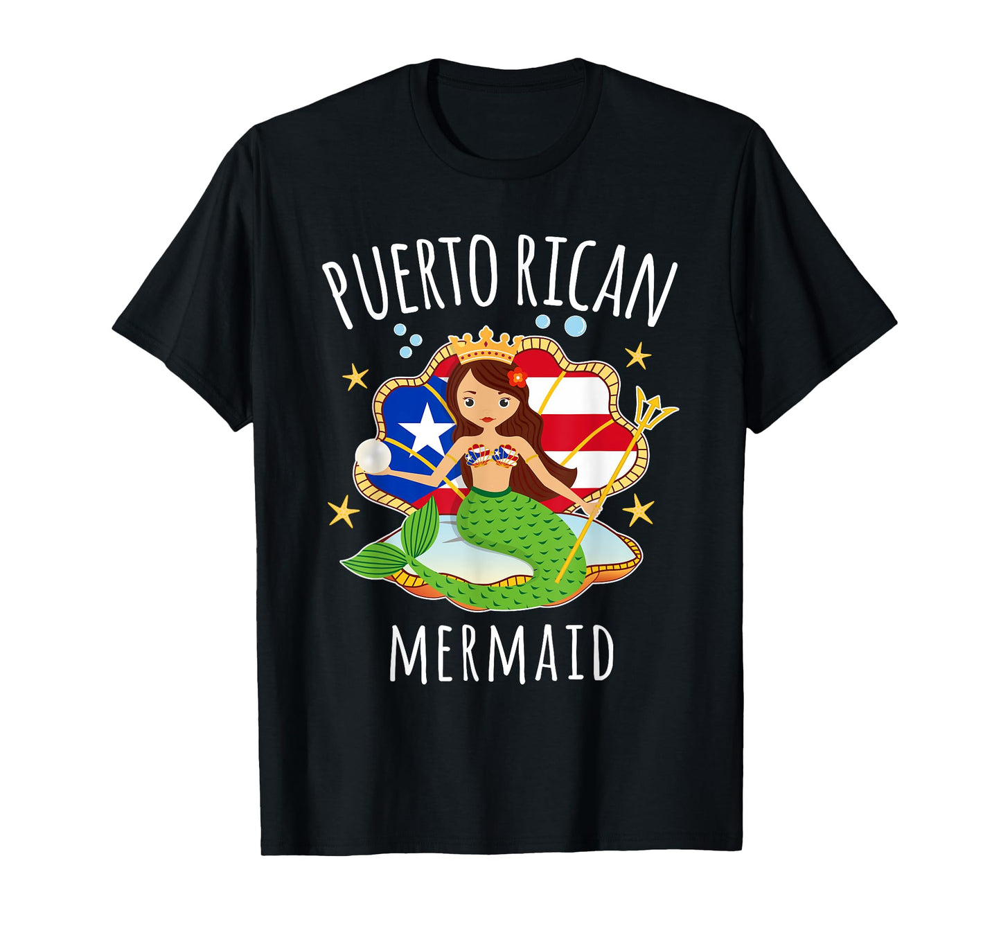 Puerto Rico Flag Puerto Rican Mermaid Kids Tshirt T-Shirt