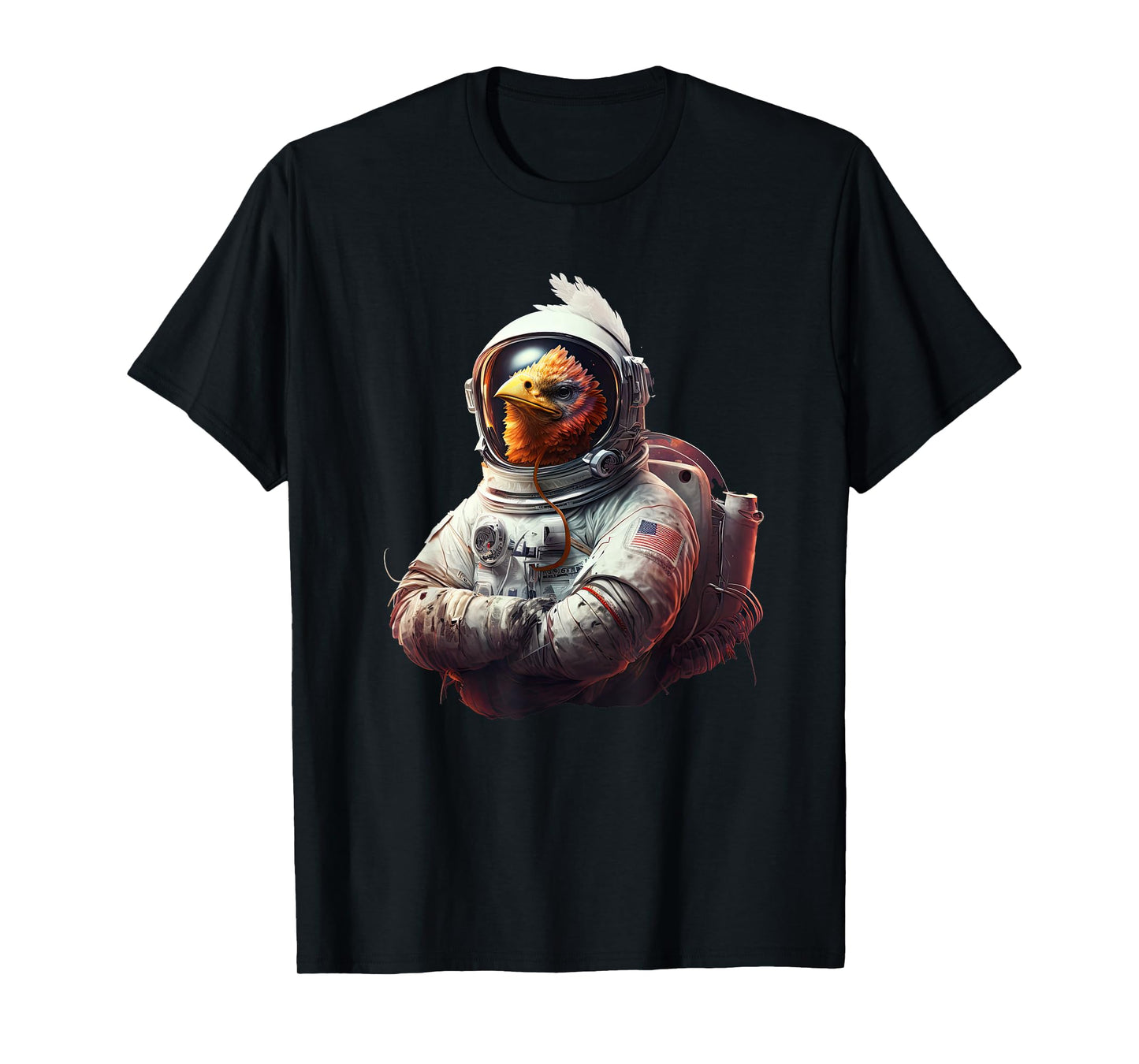 Chicken Cool Astronaut space T-Shirt