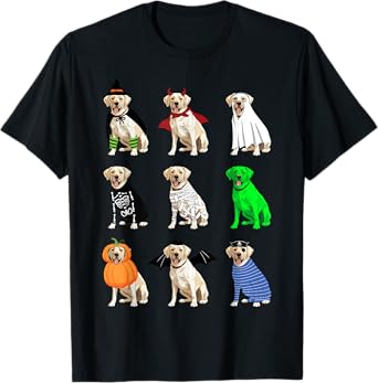 White Labrador Retriever Halloween Funny Ghost Monster T-Shirt