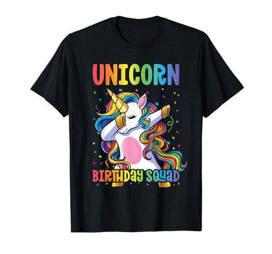 Squad of the Birthday Princess Shirt Unicorn Birthday Squad T-Shirt