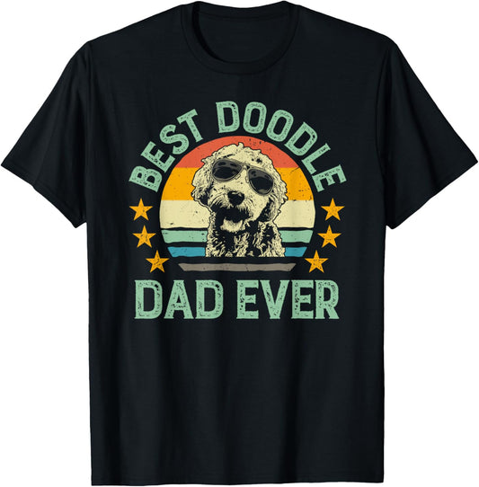 Best Doodle Dad Ever Tshirt Goldendoodle Dad Retro Tee Gift T-Shirt