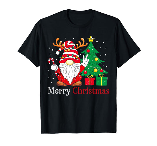 Family Xmas Holiday PJs Women Men Merry Christmas Gnomes T-Shirt