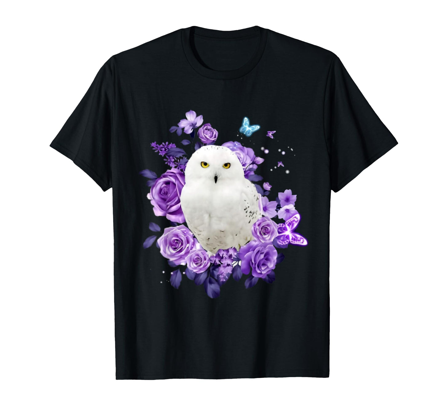 Owl Purple Rose Collection Cute Owl Lover Gift T-Shirt