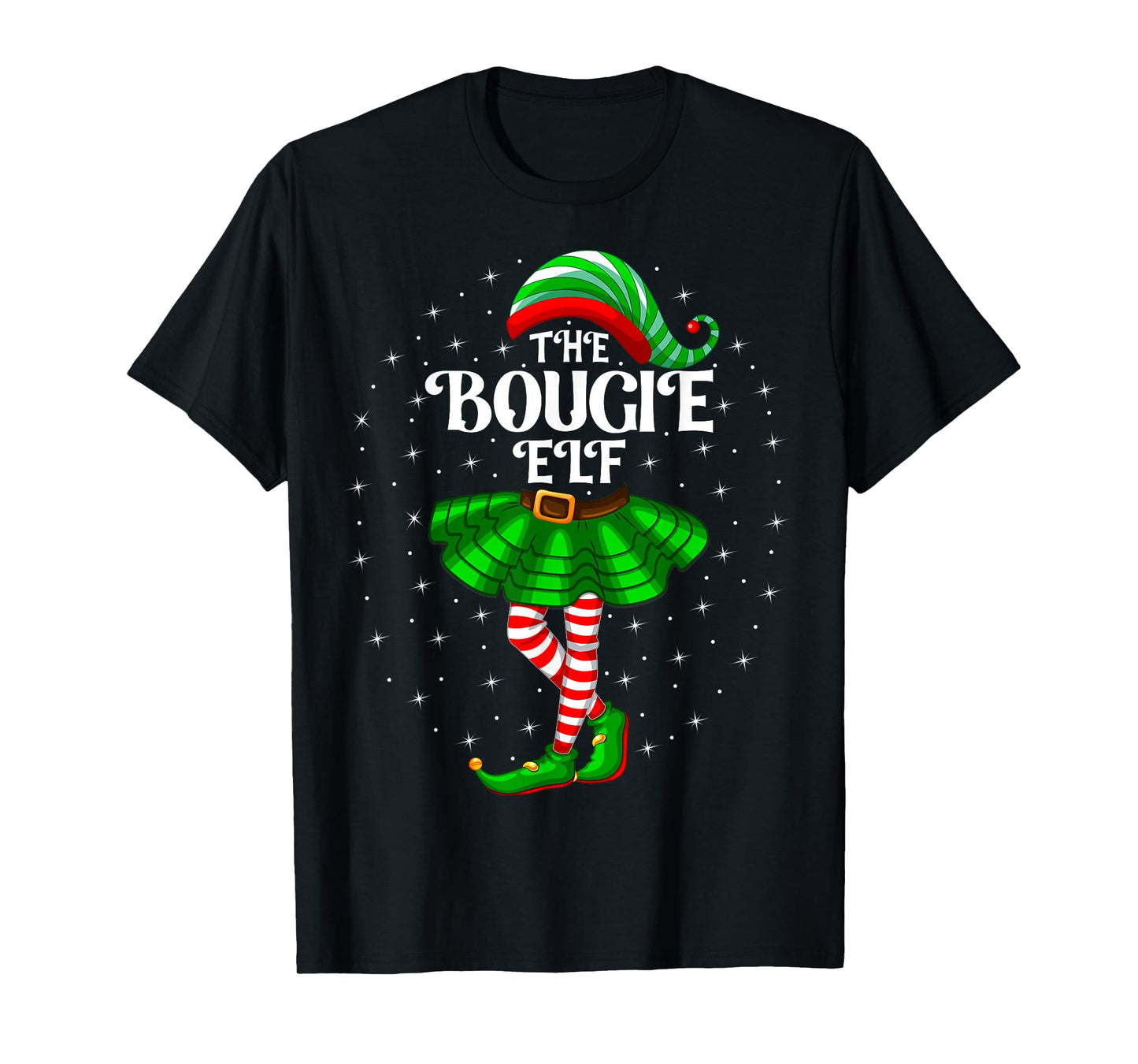 Xmas Group Matching Women Girls The Bougie Elf Christmas T-Shirt