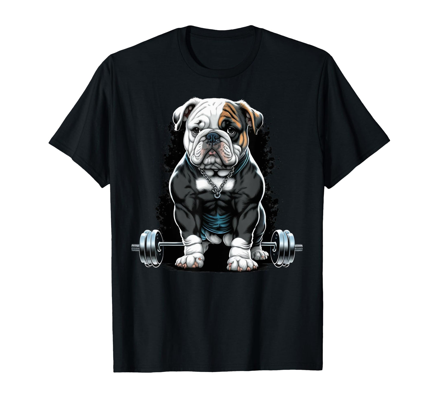 Bulldog Weightlifting Dog Funny Fitness Gym Bulldog T-Shirt