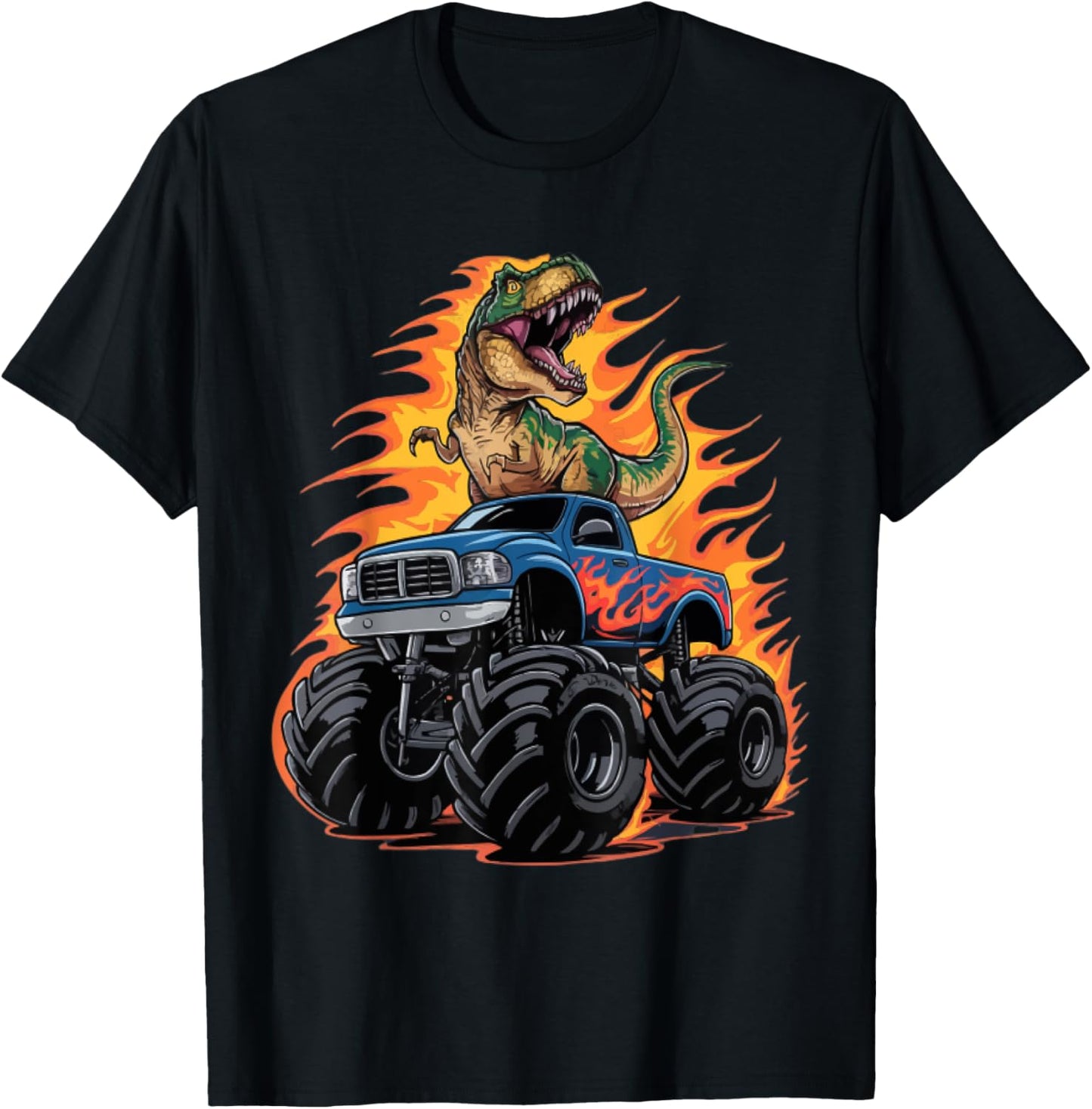 Monster Truck Dinosaur Birthday Party Monster Truck Boy T-Shirt