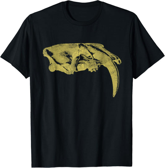 Saber Toothed Tiger Skull - Smilodon Saber Tooth Cat Gift T-Shirt