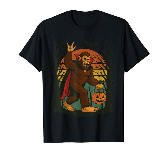 Bigfoot Halloween Vampire T-Shirt