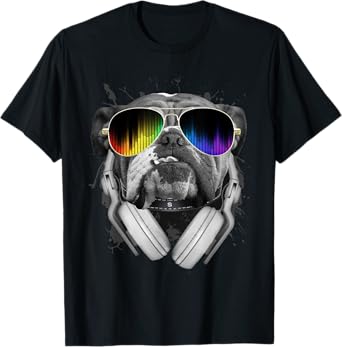 bulldog dj Men Women T-Shirt