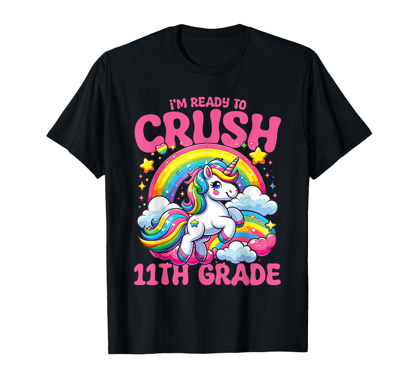 Crush 11th Grade Unicorn Girls Teacher Back to School T-Shirt