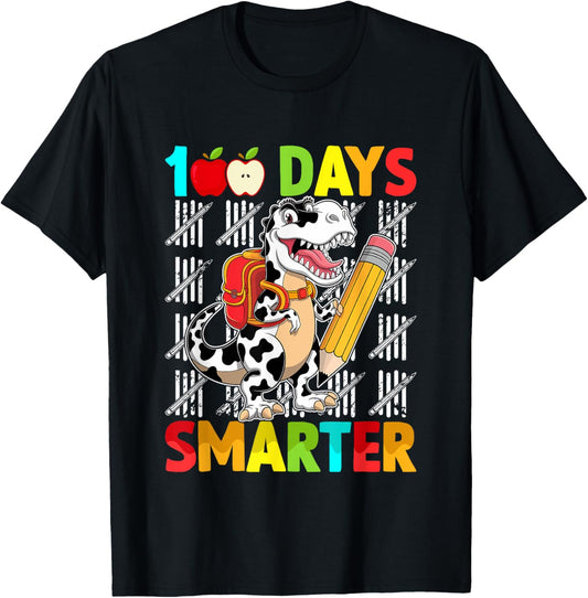 100 Days Smarter Dinosaur School Fun T-Shirt
