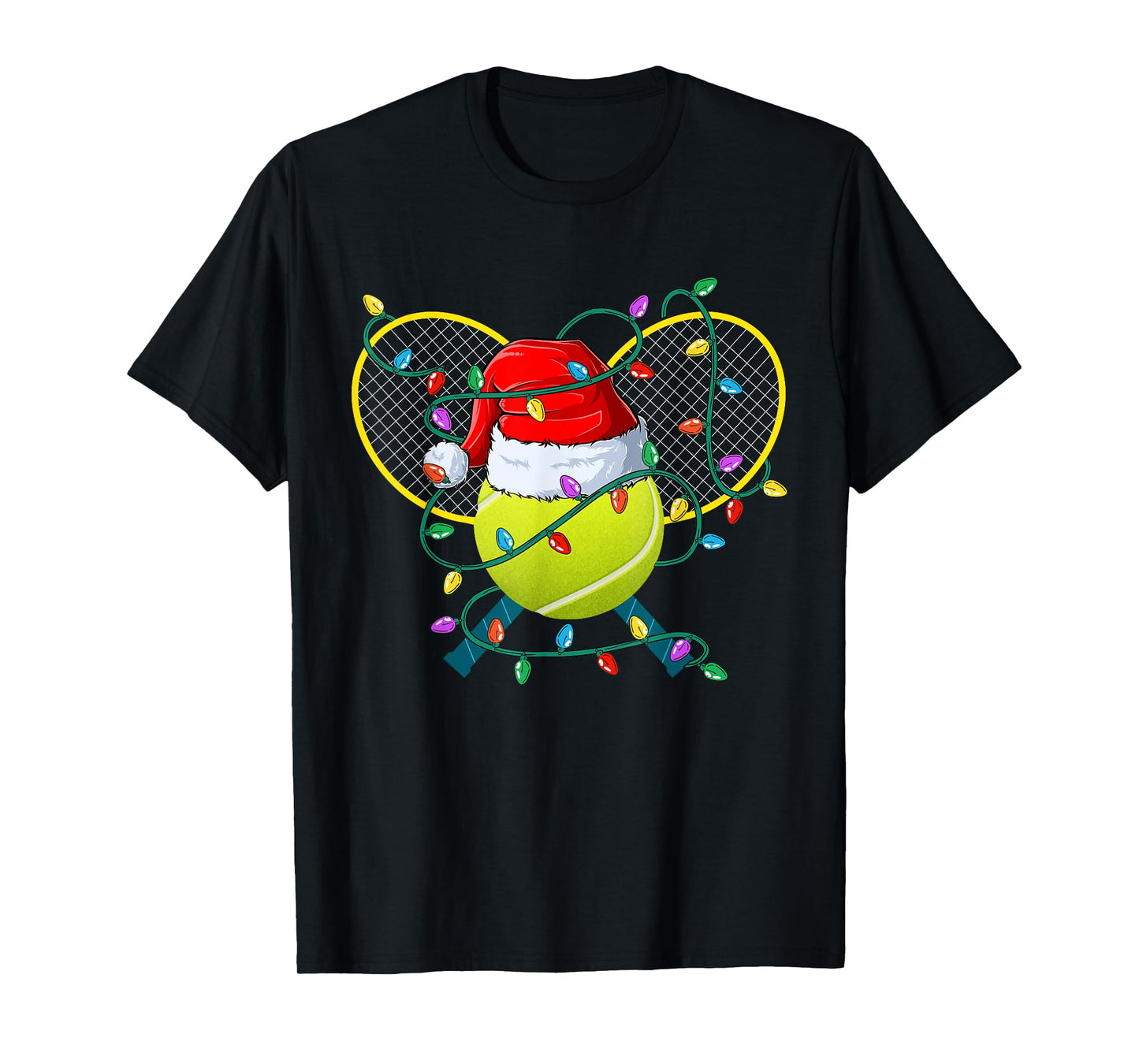 Christmas Tennis Xmas Santa Sports Hat Mens Womens Kids T-Shirt