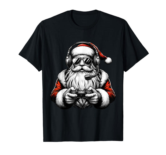 Christmas Gamer Boys Video Game Santa Xmas T-Shirt