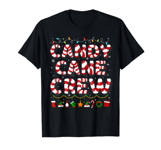 Candy Cane Crew Funny Christmas Candy Cane Lover Xmas Pajama T-Shirt