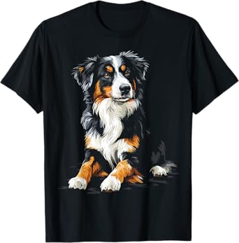 Australian Shepherd Dog Pet Artwork Australian Shepherd Men Women Kids T-Shirt