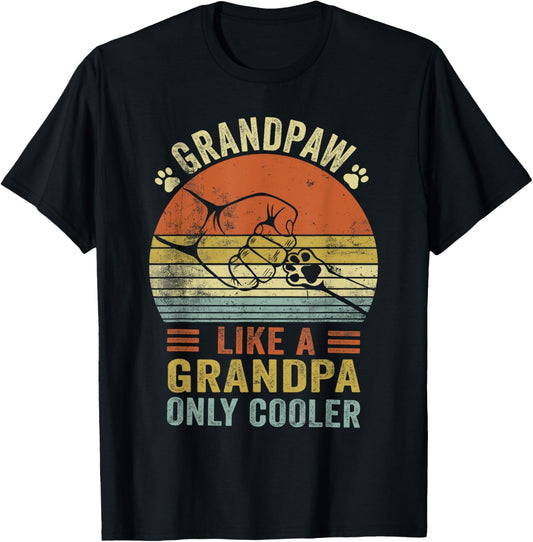 Grandpaw Cooler Funny Father's Day Dog Grandpa Vintage T-Shirt
