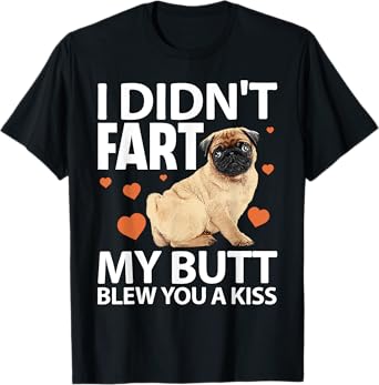 Funny Pug Design For Men Women Kids Pet Dog Breed Pug Lover T-Shirt