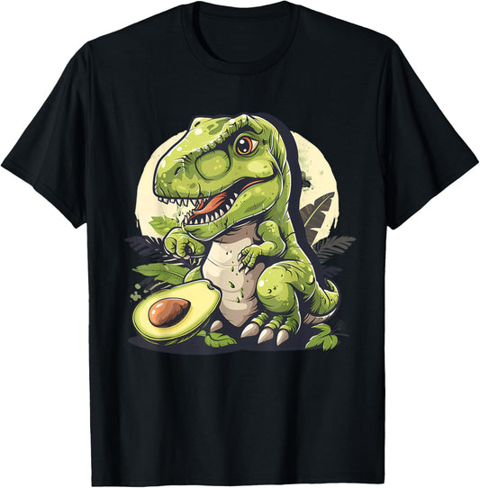 Avocado T-Rex Nature T-Rex Print Artwork Dinosaur Lover T-Shirt