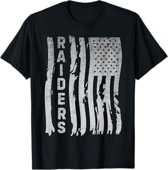 Raiders Attack Aircraft USA Flag Men Boy Women Girl Gifts T-Shirt