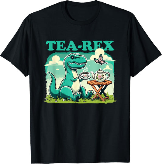 Tea-Rex Funny Dinosaur Tea Lover T-Shirt