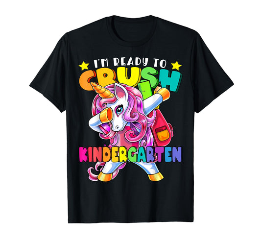 Kindergarten Dabbing Unicorn Back to School Girls Gift T-Shirt