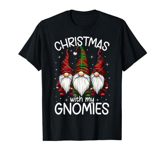 Christmas With My Gnomies Xmas Family Gnome Winter Holiday T-Shirt
