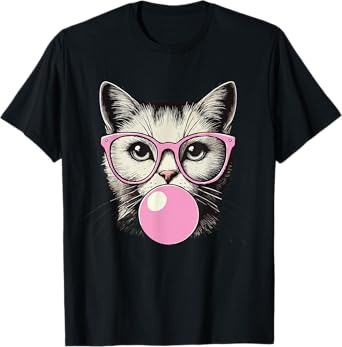 Cute Cat Shirt for Women Funny Cat Lovers T-Shirt