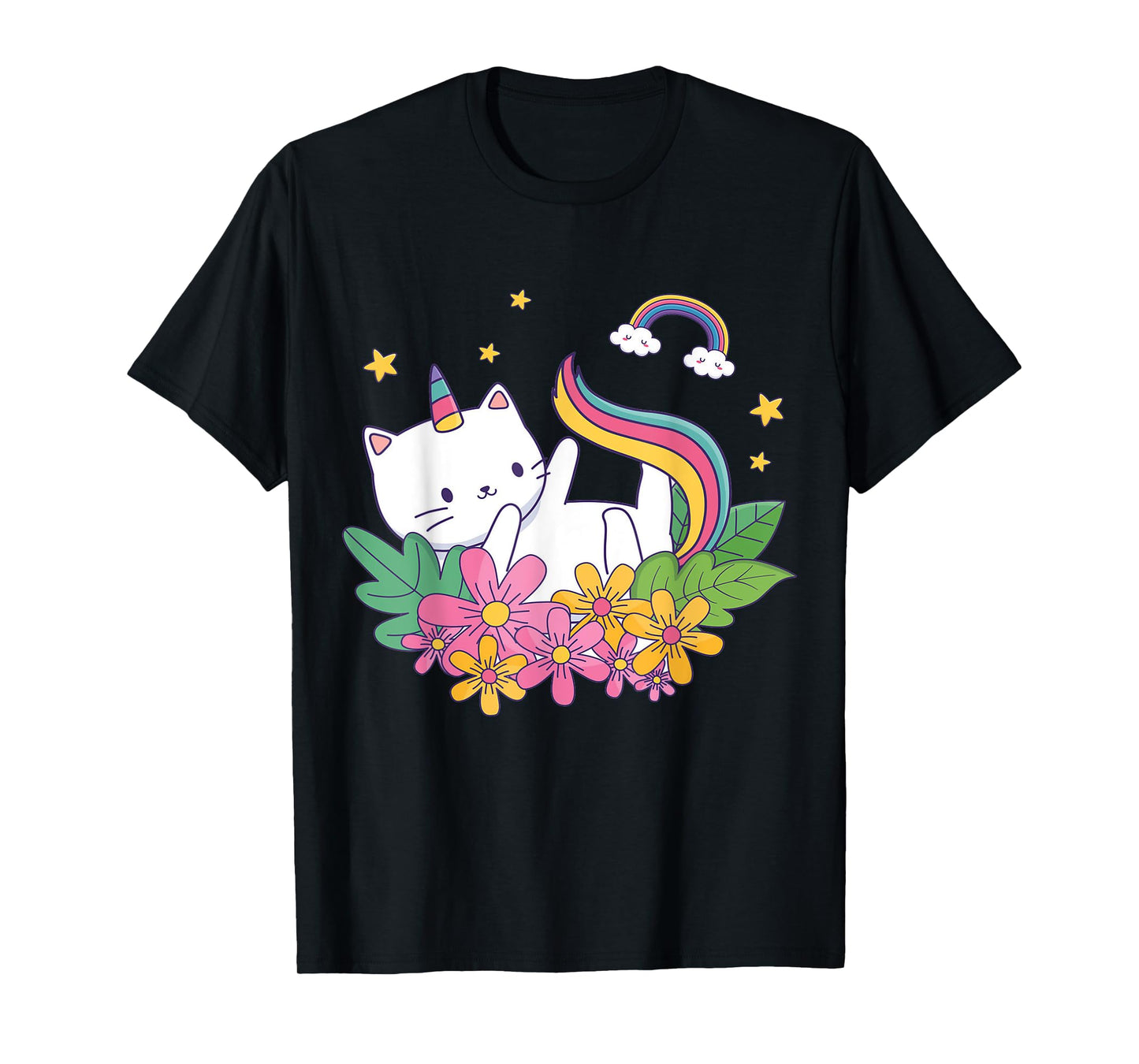 Meowgical Caticorn- Cat Unicorn Girls Women Kittycorn T-Shirt