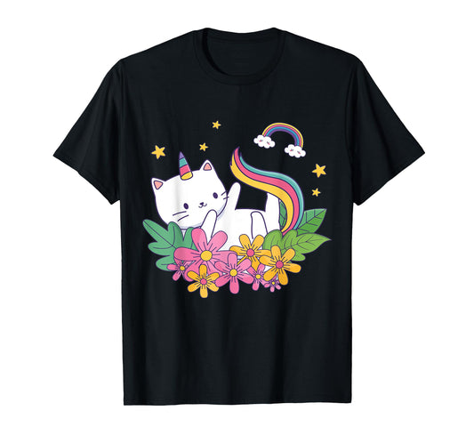 Meowgical Caticorn- Cat Unicorn Girls Women Kittycorn T-Shirt
