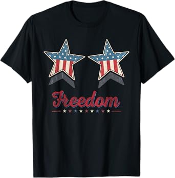 Funny Freedom 4th Of July Matching Couple T-Shirt