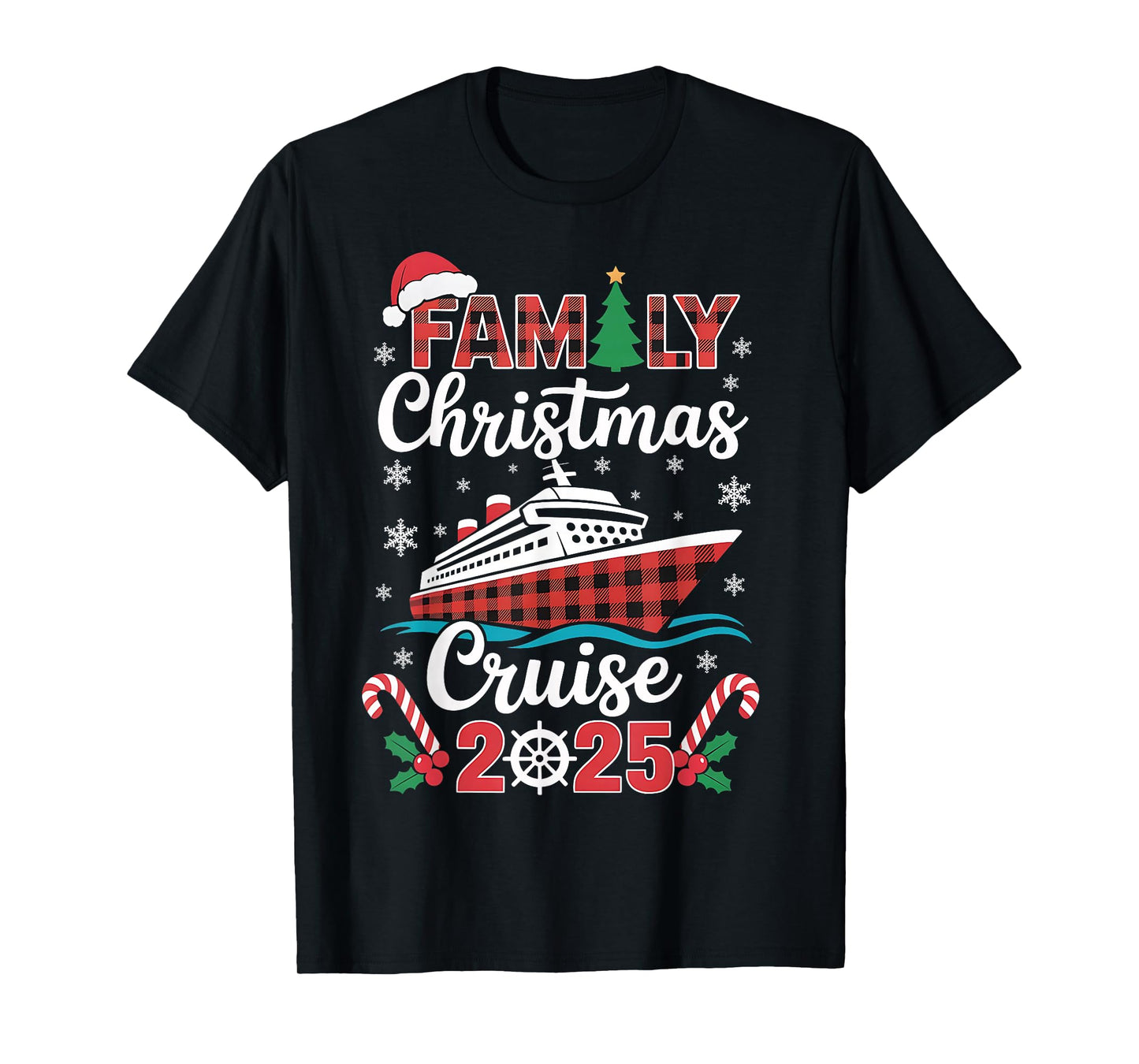 Family Christmas Cruise 2025 Matching Family Cruise Holiday T-Shirt