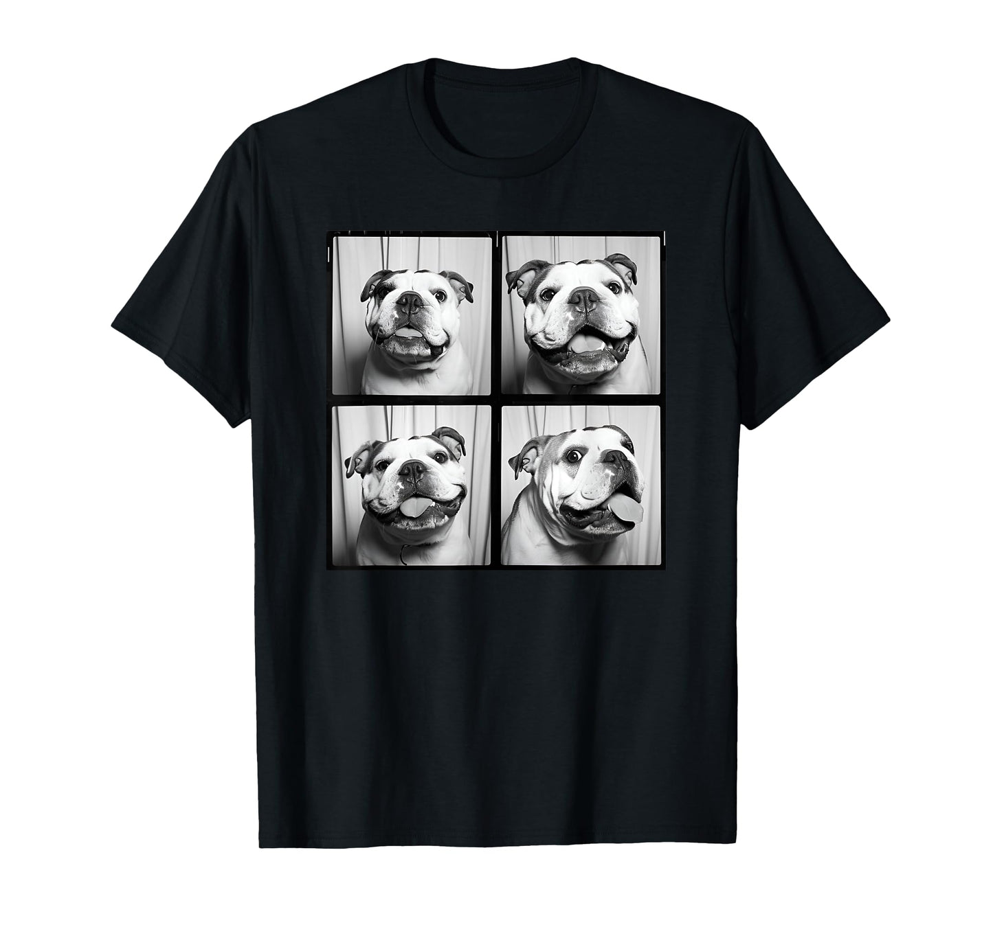 English Bulldog Puppy Face Pet Portrait Bulldog Mom T-Shirt