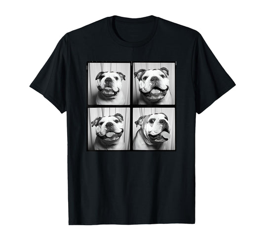 English Bulldog Puppy Face Pet Portrait Bulldog Mom T-Shirt