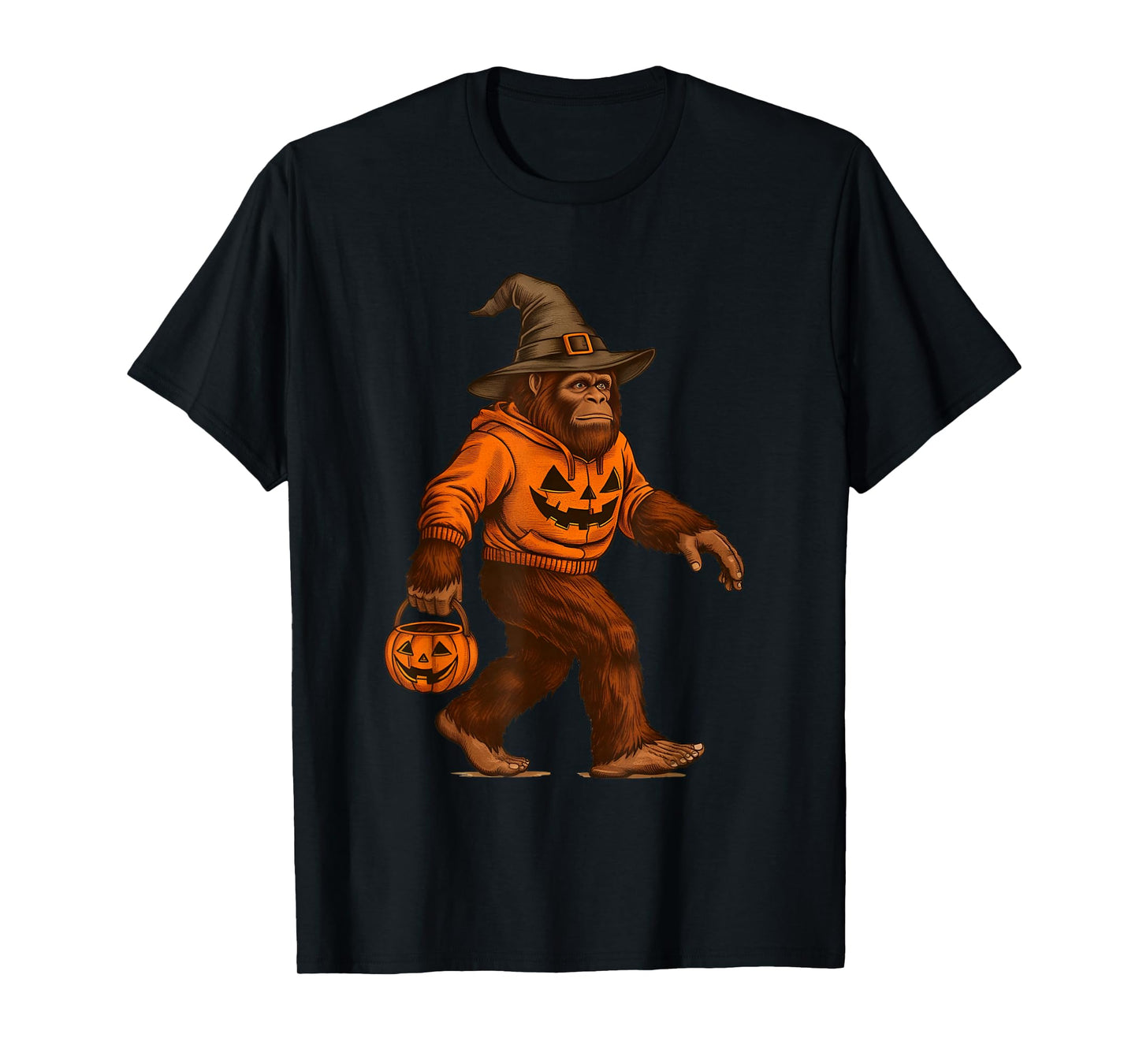 Bigfoot Halloween Trick Or Treat Sasquatch Costume Men Women T-Shirt
