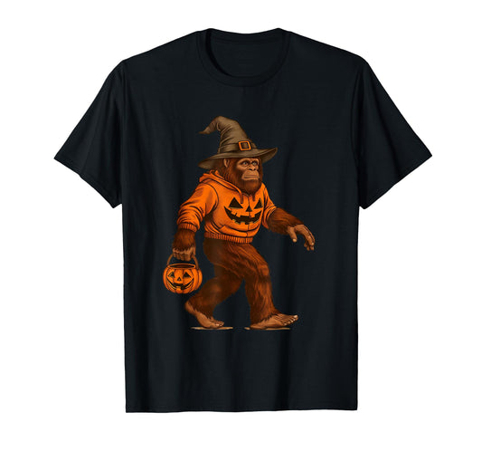 Bigfoot Halloween Trick Or Treat Sasquatch Costume Men Women T-Shirt